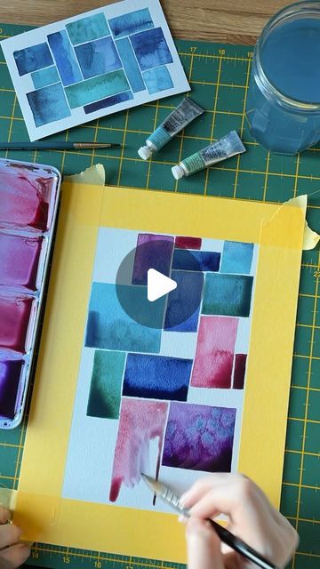 Watercolor Squares, Wc Ideas, Just Go With The Flow, Go With The Flow, Color Studies, Watercolor Sketch, Watercolor Inspiration, Process Art, Illustration Artists