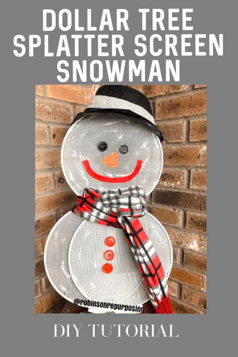 Video on how to assemble the splatter screens to make a snowman & decorate your way! Splatter Screen Snowman, Christmas Crafts To Make And Sell, Splatter Screens, Make A Snowman, Christmas Crafts To Make, Diy Youtube, Crafts To Make And Sell, Dollar Store Crafts, Dollar Tree Diy