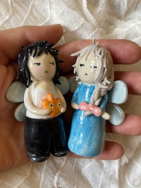 Rock Clay Art, Mini Clay People, Clay People Figures, Air Dry Clay Aesthetic Ideas, Cute Polymer Clay Figures, How To Make Clay Figurines, Couple Clay Art, Things To Make From Clay, Clay Person