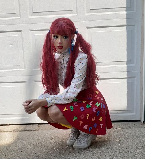 Ig: anihcul #clowncore #clownpunk #clownmakeup #kidcore Dark Hippie, Clown Core, Monster High Characters, Kid Core, Clown Makeup, Fairy Grunge, Character Creation, Photoshoot Inspiration, I Don T Know