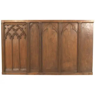 1stdibs: Antique and Modern Furniture, Jewelry, Fashion & Art Tudor Decor, English Gothic, Mahogany Paneling, Trim Carpentry, Oak Fireplace, Gothic Furniture, Wooden Screen, Woodworking Inspiration, Oak Panels