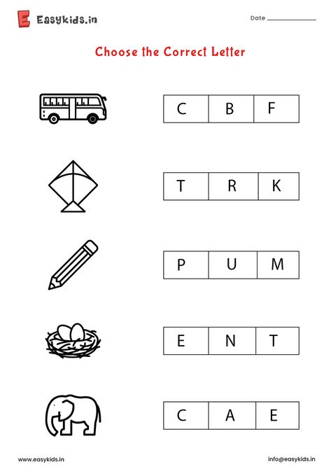 Circle The Correct Alphabet Worksheet, Circle The Correct Letter Worksheet, Worksheet For Nursery Class, Lkg Worksheets, Preschool Activities Printable, Letter Worksheets For Preschool, Fun Worksheets For Kids, English Worksheets For Kindergarten, Kindergarten Worksheets Free Printables