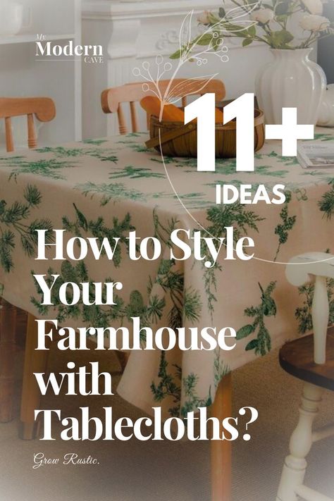 Looking to add a touch of rustic charm to your dining room? Check out these 11 farmhouse tablecloth ideas that are guaranteed to elevate your table setting. From classic checkered patterns to elegant linen designs, you'll find the perfect tablecloth inspiration to create a cozy and inviting atmosphere for your family and guests. Don't miss out on these stylish ideas for farmhouse chic - start shopping now! Farmhouse Tablecloth Ideas, Tablecloth Ideas Diy, Tablecloth Inspiration, Tablecloth Ideas, Farmhouse Tablecloth, Dining Room Tablecloth, Farmhouse Tablecloths, Dining Table Cloth, Farmhouse Table Decor