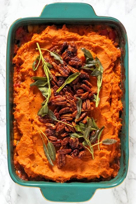 Shepards Pie Turkey, Dinner Sweet Potato, Turkey Shepherd's Pie, Turkey Sweet Potato Chili, Turkey Shepherds Pie, Sweet Potato Seasoning, Healthy Sweet Potato, Cubed Sweet Potatoes, Shepherds Pie Recipe