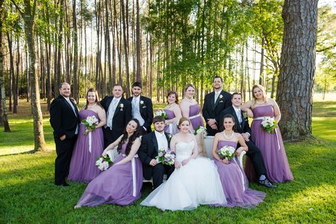 Wisteria Purple Bridesmaids Dresses and Groomsmen Tuxedos Grey Suit With Purple, Bridesmaid Dresses And Groomsmen, Lilac Bridesmaids, Purple Bridesmaids Dresses, Bridesmaid Dresses Navy, Navy Groomsmen, Wisteria Purple, Lilac Bridesmaid, Groomsmen Tuxedos