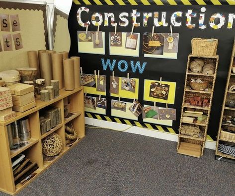 Preschool Construction Area, Eyfs Construction Area, Construction Area Early Years, Montessori Classroom Layout, Early Excellence, Class Layout, Tk Classroom, Community Helper Lesson, Preschool Set Up