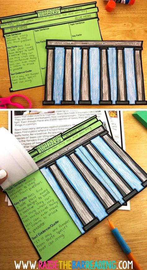 Raise The Bar Reading, Summarizing Nonfiction, Main Idea Graphic Organizer, Main Idea And Supporting Details, Teaching Nonfiction, Main Idea And Details, Teaching Reading Strategies, Teaching Main Idea, Supporting Details