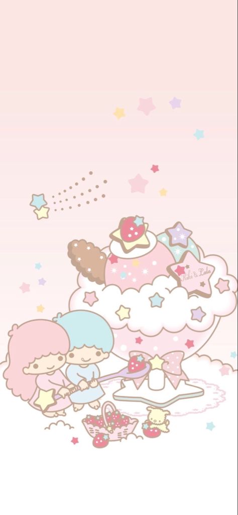 Star Twins, Melody Hello Kitty, Sanrio Wallpaper, Twin Stars, Bear Wallpaper, Creative Instagram Stories, Little Twin Stars, Kawaii Wallpaper, Sanrio Characters