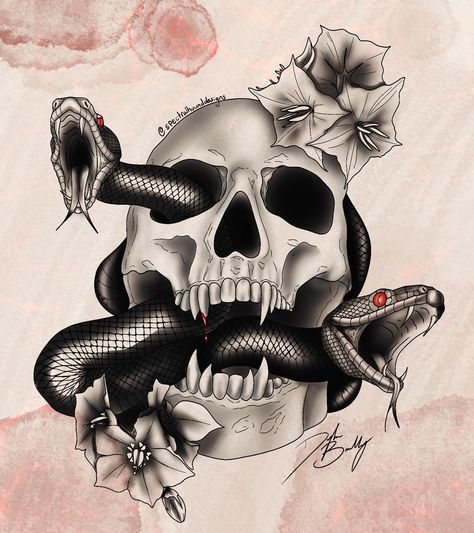 ‼️New design available‼️ Happy Halloween friends, this sick vampire skull is available to book through mid November and if it’s booked in that time the design will be discounted! This is a fairly large piece and can be done with or without the pops of red, though I am partial.. DM me to book! • • • #tattoo #tattoodesign #tattooist #tattooshop #tattooartist #tattooapprentice #halloween #halloweentattoo #creepy #scary #vampire #vampiretattoo #snakes #snaketattoo #illustrative #illustrationarti... Scary Vampire, Vampire Tattoo, Vampire Skull, Halloween Friends, Tattoo Apprentice, Book Tattoo, Halloween Tattoos, Snake Tattoo, Tattoo Shop