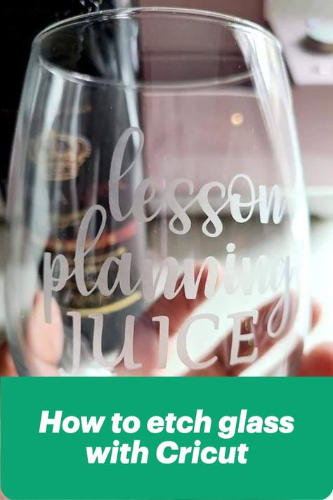 Cricut Wine Glass Etching, Stemless Wineglass Cricut Size, Cricut Etched Wine Glasses, Etching Ideas Projects, Etched Wine Glass Ideas Cricut, Diy Etched Wine Glasses, Cricut Projects Glass Etching, Etched Glass With Cricut, Cricut Projects Wine Glasses