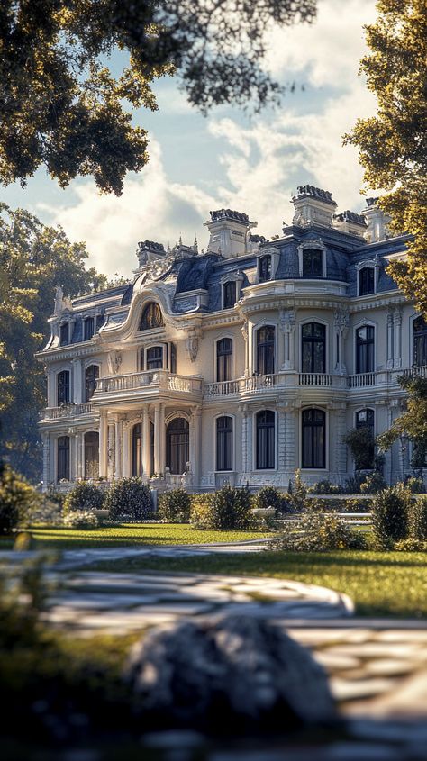 Lakeside Mansions Grand Homes Lake Views Portrait Large Mansion, Antique Architecture, Resort Architecture, Rich Home, Grand Homes, Baroque Style, Baroque Fashion, Lake View, Dream Home Design