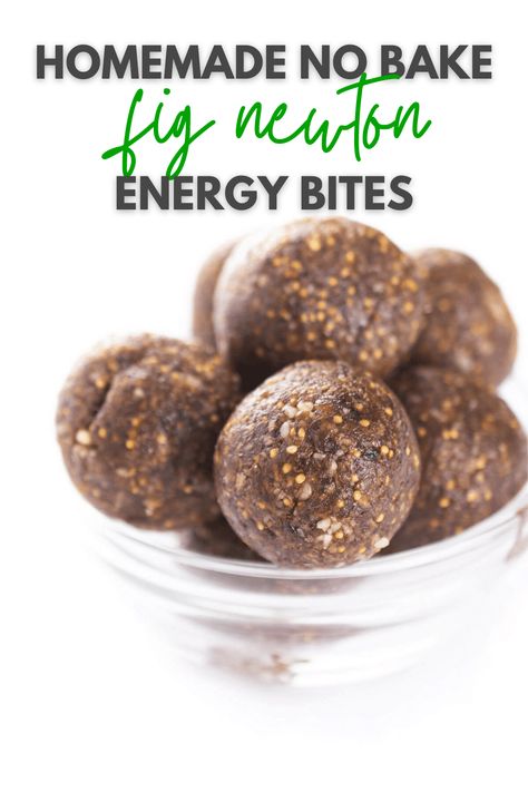 A healthy twist on the classic fig newton cookies, these no bake fig newtons energy bites are naturally gluten free, vegan, and paleo-friendly. Gluten Free Snacks Recipes, Fig Newtons, Lemon Bowl, Energy Ball Recipe, Flax Seed Recipes, Protein Bites, On The Go Snacks, Healthy Bites, Energy Bites