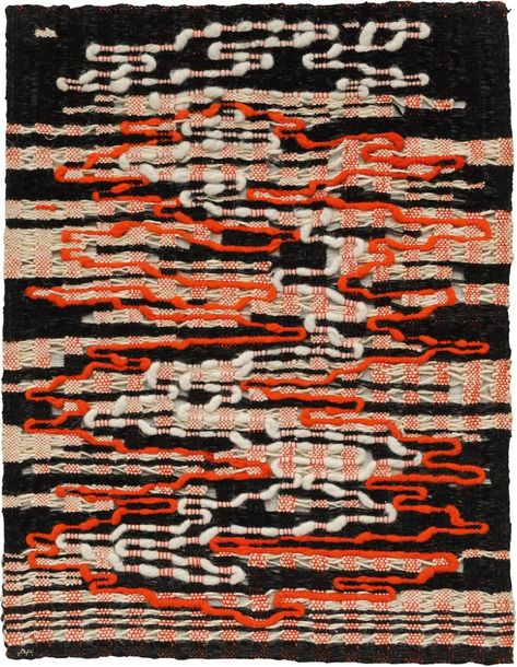 Anni Albers, “Under Way” (1963). PHOTO: THE JOSEF AND ANNI ALBERS FOUNDATION/ARTISTS RIGHTS SOCIETY (ARS), NEW YORK/DACS, LONDON Bauhaus Textiles, Black Mountain College, Art Fil, Hirshhorn Museum, Anni Albers, Bd Art, Walter Gropius, Mae West, Josef Albers