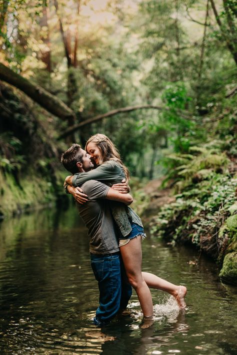 Creek Pictures Couples, Creek Couple Photos, Couples Photoshoot Creek, Couple River Photoshoot, Engagement Photos Waterfall, Couples Creek Photoshoot, Creek Couples Photoshoot, River Couple Photoshoot, Creek Minis