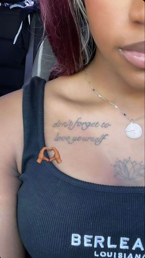 Side Chest Tattoo, Arm Rose Tattoo, Tattoos Self Love, Hand Rose Tattoo, Self Love Tattoos, Black Hair Protective Styles, Roses Crown, Blessed Tattoo, Cute Tattoo Designs