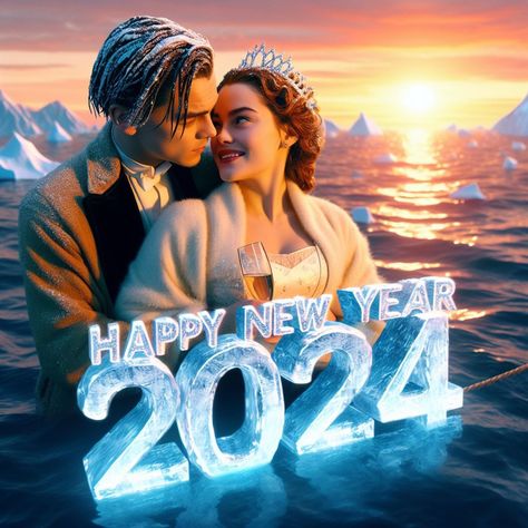 Titanic Movie's Jack and Rose celebrating Happy New Year 2024 Jack And Rose, Titanic Movie, Happy New Year 2024, Year 2024, Movie Characters, Caricatures, Titanic, Happy New, Happy New Year