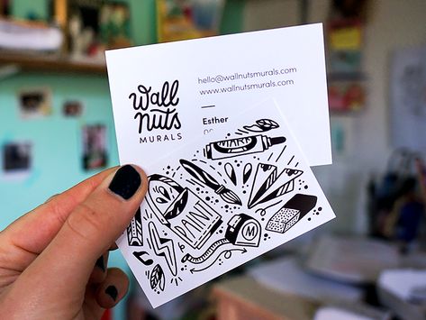 Business Cards For Illustrators, Business Card For Illustrator, Promo Card Design, Business Cards For Graphic Designers, Artists Business Cards, Illustrated Business Cards, Business Card Illustration, Art Business Cards Creative, Business Cards For Artists