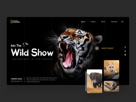 Wildlife Safari Concept Landing Sketch freebie - Download free resource for Sketch - Sketch App Sources Forest And Wildlife, Resort Design, Sketch App, Wildlife Safari, Webpage Design, Minimal Web Design, Ux Ui, Free Resources, Ui Ux Design