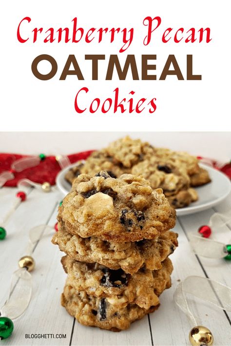 Cranberry Pecan Oatmeal Cookies, Cranberry Pecan Cookies, Pecan Oatmeal Cookies, Pecan Oatmeal, Cookies Oatmeal, Friends Recipes, Holiday Cookie Exchange, Pecan Cookies, Oatmeal Cookie