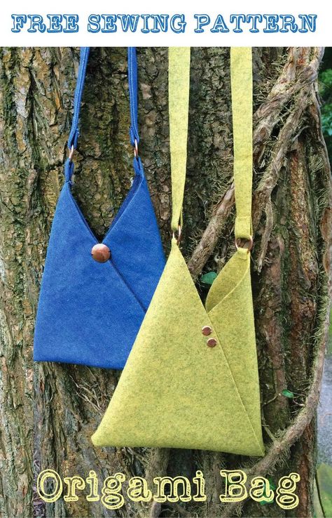 Free sewing pattern for an easy cross the body bag from Sew Different. Make lined or single skin. Have a look at the blog post for pictures and "how to" Folded Bag, Train Ticket, Origami Bag, Sac Diy, Diy Sac, Trendy Sewing, Free Sewing Pattern, Sew Ins, Curtain Rings