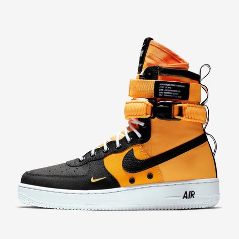 Nike SF-AF1 High 864024-800 - Sneaker Bar Detroit Sf Outfit, Techwear Shoes, Nike Sf Af1, Stil Masculin, Nike Sf, Shoes Sneakers Jordans, Nike Air Shoes, Hype Shoes, Yellow Shoes