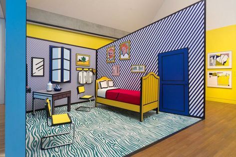 Pop Art Decoration, Roy Lichtenstein, National Gallery Of Art, Art Institute Of Chicago, Display Design, Pop Up Store, Booth Design, Stage Design, Life Is Short