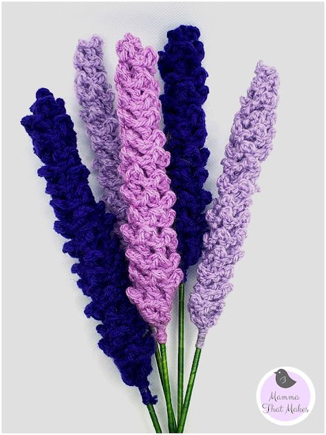 Mamma That Makes: How to crochet lavender - A simple tutorial. Crochet Lavender, Lavender Uses, Angel Babies, Crochet Flowers Free Pattern, Halloween Headband, Crochet Stitches For Beginners, Crochet Flower Tutorial, Arm Knitting, Free Crochet Patterns