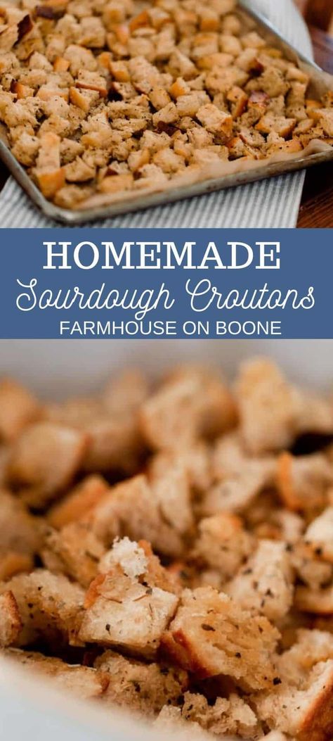 Sourdough Discard Croutons, Sandwhich Bread, Air Fryer Dinners, Sourdough Croutons, Homemade Tomato Soup Recipe, Crouton Recipes, Sourdough Starter Discard Recipe, Homemade Sourdough Bread, Homemade Sourdough