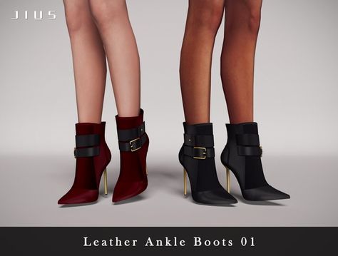 The Boots Collection Part II | Patreon Jius Sims, Pointy Boots, Cc Shoes, Brown Heeled Boots, Sims 4 Cc Shoes, Sims 4 Mods Clothes, Sims 4 Cc Finds, Sims 4 Clothing, The Sims4