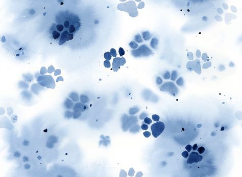 Indigo Paw Prints A good friend of mine requested a design with paw prints that could be printed on a placemat so I came up with this design. It’s now available on Society 6 (https://society6.com/poezy/collection/for-pet-lovers?curator=poezy) . https://poezy.com/indigo-paw-prints/?feed_id=565&_unique_id=6185d86d857b8 #abstract #abstractart #abstractpainting #abstractwatercolor #abstractwatercolour #art #blue #gifts #indigo #navy #organic #painting #pattern #pawprint #pet #petgifts #petlover #p Paw Print Aesthetic, Organic Painting, Paw Wallpaper, Paw Drawing, Blue Coquette, Paw Painting, Cat Footprint, Ipad Hacks, Wolf Pup