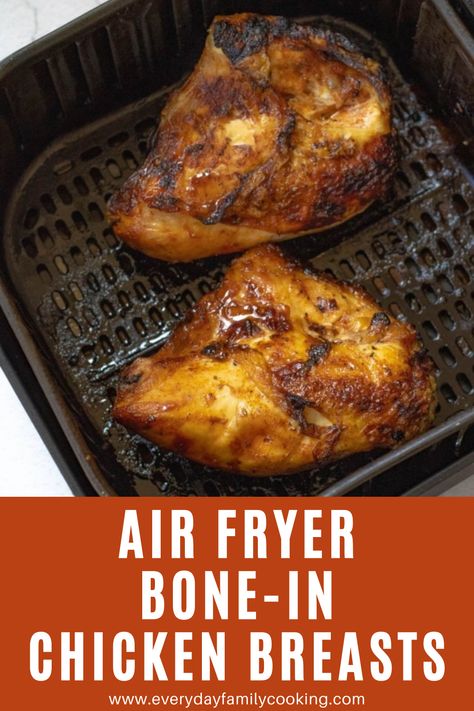 Split Breast Chicken Recipes, Bone In Chicken Breast, Baked Burgers, Spicy Dinner, Air Fryer Recipes Chicken Breast, Bone In Chicken, Air Fryer Recipe, Air Fryer Oven Recipes, Airfryer Recipes