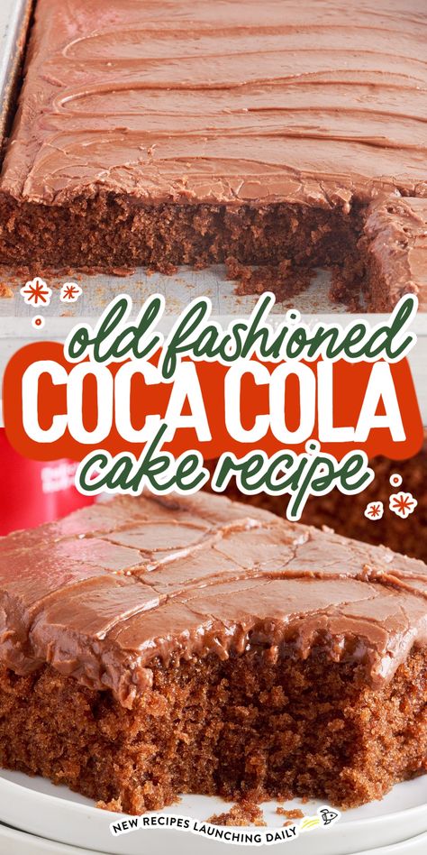 Coco Cola Cake Recipe, Coca Cola Fudge Recipe, Cherry Cola Cake Recipe, Cola Cake Recipe Easy, Cherry Cola Cake, Chocolate Cola Cake, Cola Cake Recipe, Coke Cake Recipe, Old Fashioned Chocolate Cake Recipe