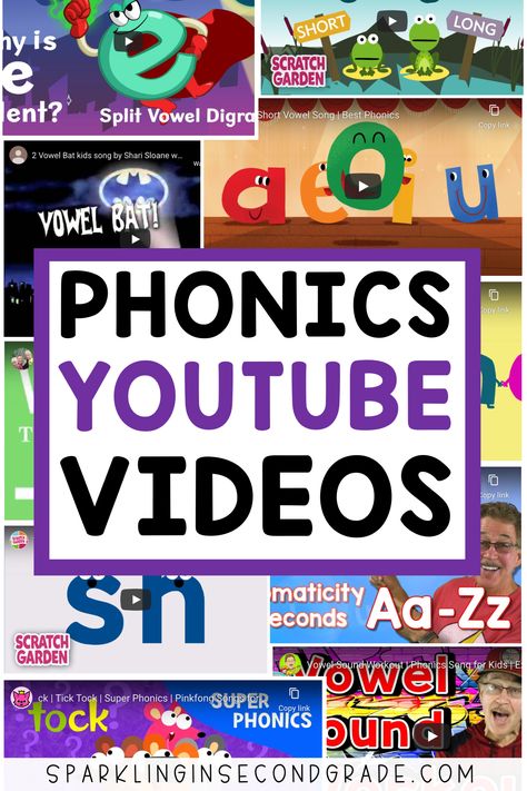 Letter Sounds Kindergarten, Phonics Videos, Teach Phonics, Kindergarten Letters, First Grade Phonics, Soothing Music, Music Playlists, Teaching Phonics, Learning Websites