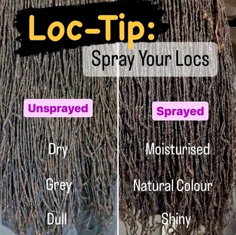 *Healthy Loc Tip*…..Spraying your locs makes all the difference 👌🏾 For more tips and advice on how to maintain healthy Microlocs, head over to vnuslocs.co.uk #vnuslocs #microlocks #microlocs #microinterlocks #microlocservice #microlockservice #healthylocs #healthymicrolocs #loccaretips #microloctips Loc Tips Hair Care, Loc Care Tips, Loc Tips, Hairstyles Locs, Hair Journey Tips, Loc Care, Dreads Care, Micro Locs, Intentional Life