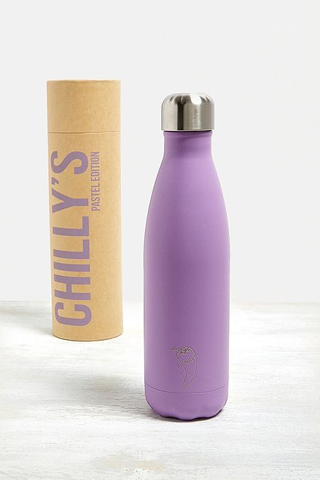 Chilly’s Lilac 500ml Stainless Steel Water Bottle Purple Water Bottle, Water Bottle Metal, Purple Bottle, Thermal Flask, Violet Aesthetic, Metal Water Bottle, Cute Water Bottles, Reusable Coffee Cup, Reusable Water Bottles