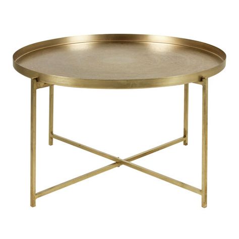 Brass Round Coffee Table, Wine Bar Design, Coffee Table Brass, Brass Cocktail Table, Coffee Table Gold, Folding Coffee Table, Round Metal Coffee Table, Minimal Table, Moroccan Tea