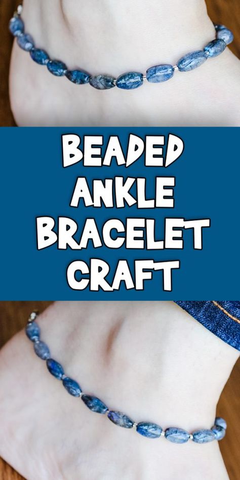 Beaded Ankle Bracelet Craft Safety Pin Bracelet, Diy Elastic, Anklets Diy, Ankle Bracelets Diy, Buy Wholesale Jewelry, Homemade Bracelets, Bracelet Craft, Beaded Ankle Bracelets, Bead Tips