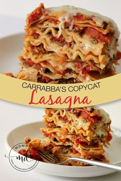 Carrabba's Lasagna Copycat Recipe - MomDot Carabbas Recipes, Carrabbas Recipes, Italian Lasagna, Coquille St Jacques, How To Make Lasagna, Lasagne Recipes, Italian Dinner Recipes, Italian Pasta Dishes, Copykat Recipes