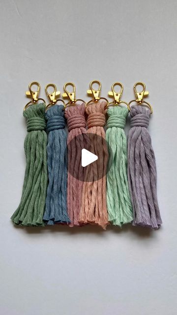 Macrame Tassels, Macrame Gifts, Macrame Crafts, Macrame Tassel, Braid Tutorial, Store Ideas, Tassel Keychain, Macrame Tutorial, July 31