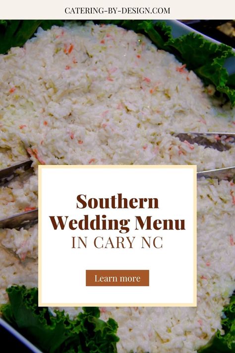 Our Southern wedding menu service features traditional dishes and bold flavors, perfect for those who love authentic Southern cuisine. From buttery biscuits to mouth-watering ribs, we guarantee a memorable dining experience. Check out our menus here! summer wedding catering, summer wedding catering ideas, southern catering wedding, southern style catering, southern catering food, wedding catering menu ideas, wedding caterer, wedding food stations, tasty wedding food, catering costs for wedding Menu Ideas Wedding, Catering Menu Ideas, Southern Wedding Food, Marinated Grilled Vegetables, Red Skin Mashed Potatoes, Wedding Catering Ideas, Wedding Catering Menu, Wedding Food Catering, Bacon Wrapped Chicken Bites