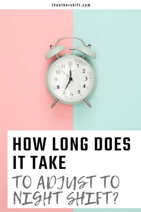 How Long Does It Take to Adjust to Night Shift? This is a great, common question asked throughout shift working industries all over the world! This post explores how long most night shift workers take to adjust to a new schedule, factors affecting it and how to speed up the process.| theothershift.com | #nightshifttips #nursing #nightshifthacks #nightshiftmeals Working Night Shift Tips, Nursing Ideas, Nursing Things, Third Shift, Working Night Shift, Nurse Tips, Cna Life, 12 Hour Shifts, The Night Shift