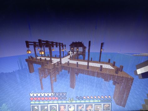 Fisher House Minecraft, Minecraft Pier Ideas, Minecraft Pier, Minecraft Light, Nether Portal, Portal Design, Minecraft Server, Minecraft Inspiration, Minecraft Funny