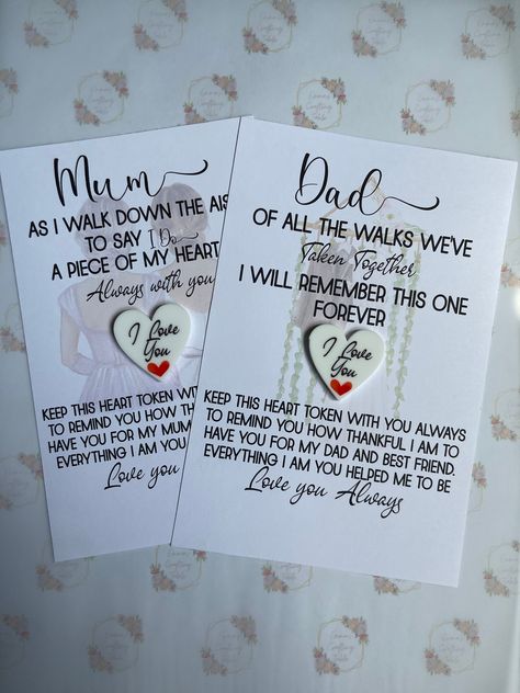 Fater Of The Bride Gifts, Mother And Father Of The Bride Gifts, Gift For Dad On My Wedding Day, Gifts For Brides Father, Father Of Bride Gift From Daughter, Hen Party Gifts, Pocket Token, Wedding Day Gifts, Handmade Uk