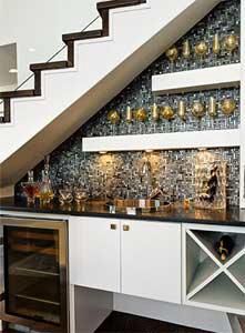 13 Brilliant Under Stairs Storage Ideas | DIY Doctor Open Basement Stairs, Bar Under Stairs, Kitchen Under Stairs, Space Under Stairs, Open Basement, تحت الدرج, Basement Stairs Ideas, Staircase Storage, Floating Stairs