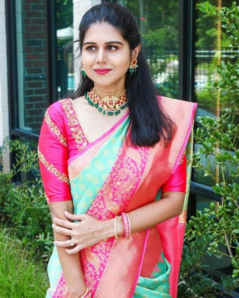 Simple work blouse Computer Work Blouse Designs Latest For Pattu Sarees, Simple Computer Work Blouse Designs, Simple Work Blouse, Computer Work Blouse Designs, Wedding Blouses, Saree Red, Work Blouse Designs, Kalamkari Dresses, Blouse Works