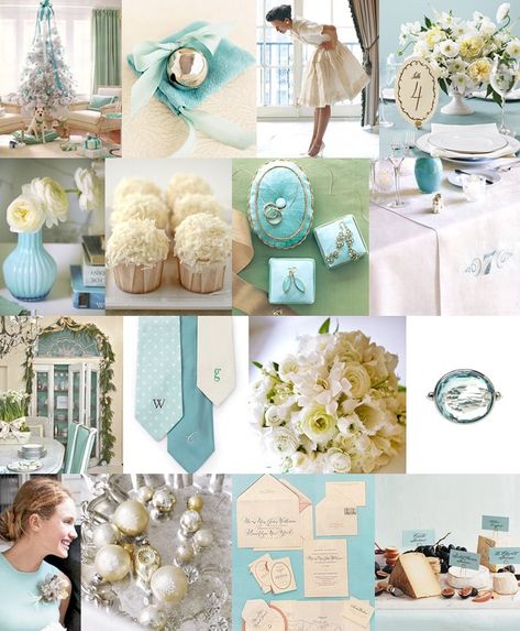 Tiffany Blue and Silver Wedding | Inspiration board from Snippet & Ink . Please visit original post for ... Pale Yellow Wedding, Silver Winter Wedding, Tiffany Blue Wedding Theme, Tiffany Blue Weddings, Blue And White Wedding, Tiffany Party, Tiffany Blue Wedding, Blue Wedding Inspiration, Tiffany Wedding