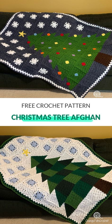 Free Christmas Crochet Afghan Patterns, Christmas Tree Afghan, Easy Christmas Crochet Blanket, Crochet Christmas Tree Blanket, Crochet Tree Blanket, Crochet Christmas Blanket Pattern, Crochet Christmas Sweater Pattern Free, Christmas Afghans Crochet Patterns Free, Crochet Winter Blanket