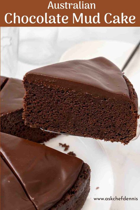 Gluten Free Mud Cake, Warm Chocolate Cake, Chocolate Blender Cake, Chocolate Wet Cake, Gourmet Baking, Mud Cakes, Fudgy Chocolate Cake, Mississippi Mud Cake, Mud Cake Recipes