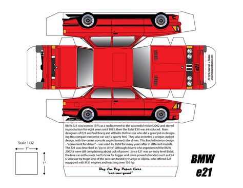 BMW E21 E30 Drift, Car Papercraft, Paper Model Car, Bmw E24, Bmw E21, Paper Layout, Bmw E34, Cardboard Toys, Paper Car