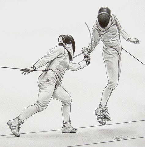 The Art of Fencing Portfolio 2009-2010 on Drawing Served Fencing Art, Fencing Sport, Body Sketches, Fence Art, Dance Quotes, Character Poses, Artwork Images, Art Tutorial, Character Design References